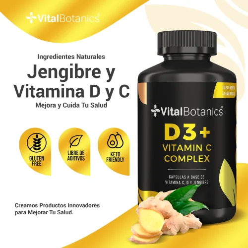 Comprar Vitalbotanics Multivitaminico De Vitamina D3 + Vitamina C Con 200 Cápsulas