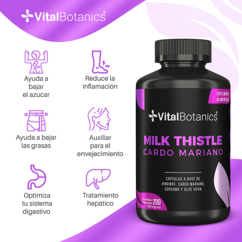 Comprar Vitalbotanics Milk Thistle Cardo Mariano Con 200 Cápsulas