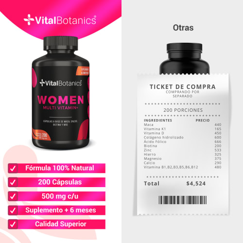 Comprar Vitalbotanics Women Multivitamin + Con 200 Cápsulas