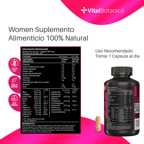 Comprar Vitalbotanics Women Multivitamin + Con 200 Cápsulas