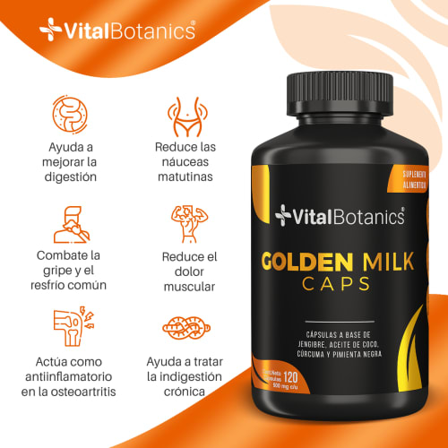 Comprar Vitalbotanics Golden Milk Con 120 Cápsulas