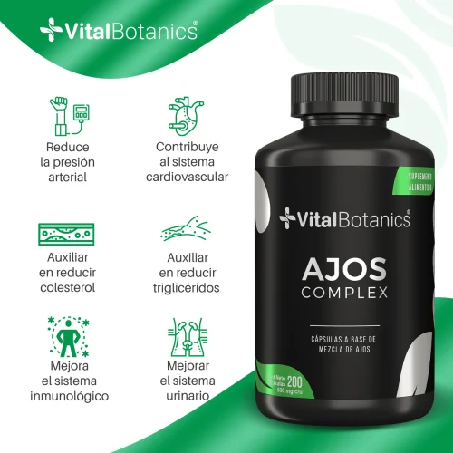 Comprar Vitalbotanics Ajos Complex Con 200 Cápsulas