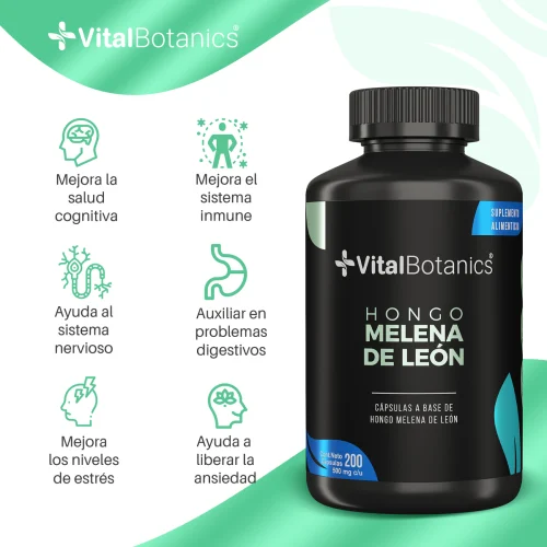 Comprar Vitalbotanics Hongo Melena De Leon - 100% Puro Con 200 Cápsulas