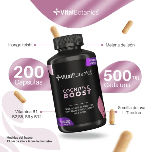 Comprar Vitalbotanics Cognitive Boost Con 200 Cápsulas