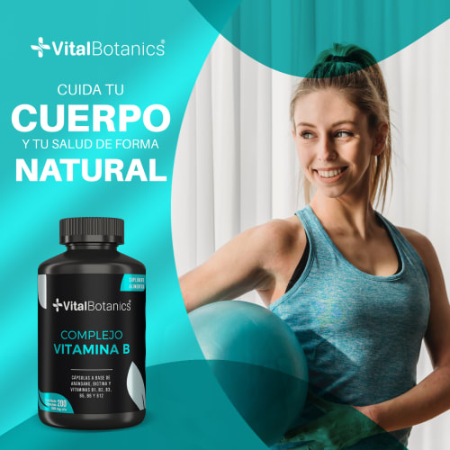 Comprar Vitalbotanics Vitaminas Complejo B + Biotina + Arandano Con 200 Cápsulas