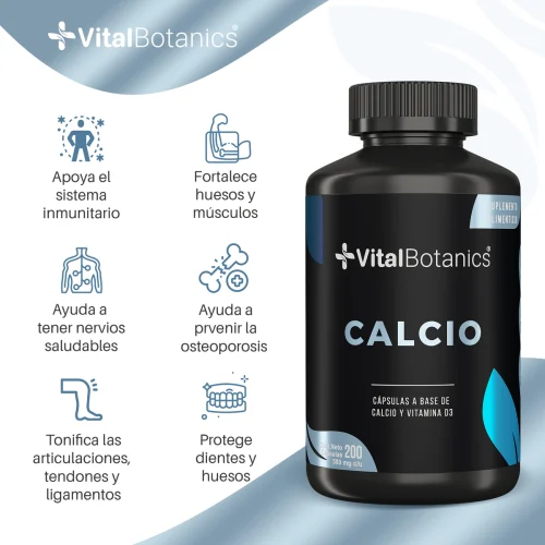 Comprar Vitalbotanics Calcio + Vitamina D3 Con 200 Cápsulas