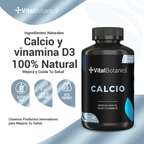 Comprar Vitalbotanics Calcio + Vitamina D3 Con 200 Cápsulas