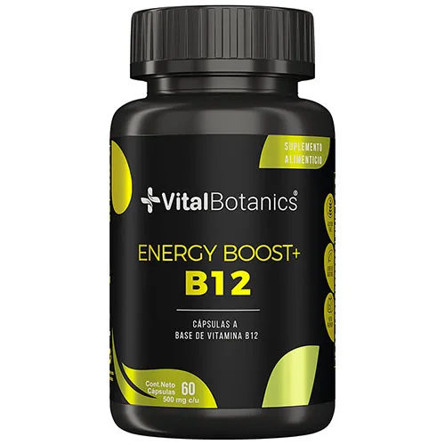 Comprar Vitalbotanics Energy Boost+ Vitamina B12 500 Mg Con 60 Cápsulas