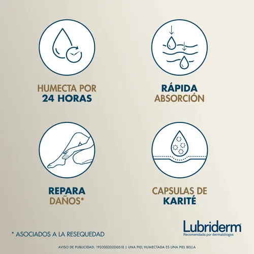 Lubriderm Reparación Intensiva Crema Corporal Con 400 Ml
