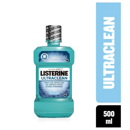 Comprar Listerine Ultraclean Anti-Sarro Enjuague Bucal 500 Ml Botella