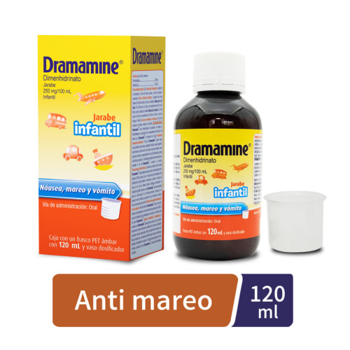 Comprar Dramamine 250 Mg Jarabe Infantil 120 Ml