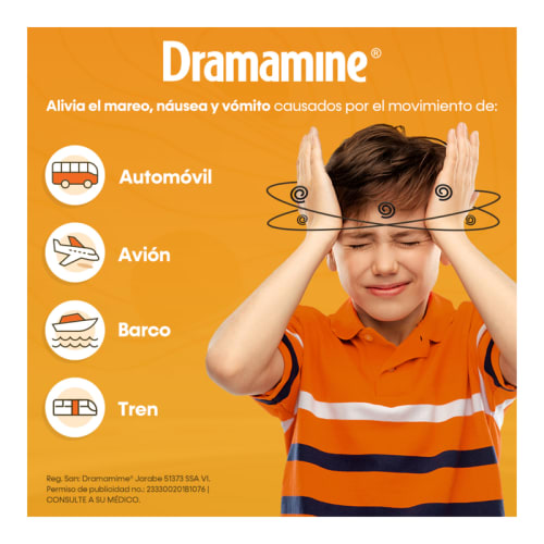 Dramamine 250 Mg Jarabe Infantil 120 Ml