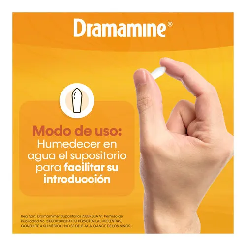 Dramamine Infantil 25 Mg Con 4 Supositorios