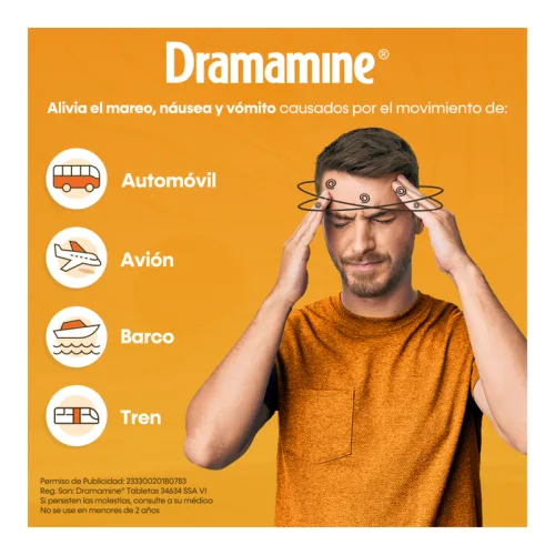 Dramamine 50 Mg Con 24 Tabletas