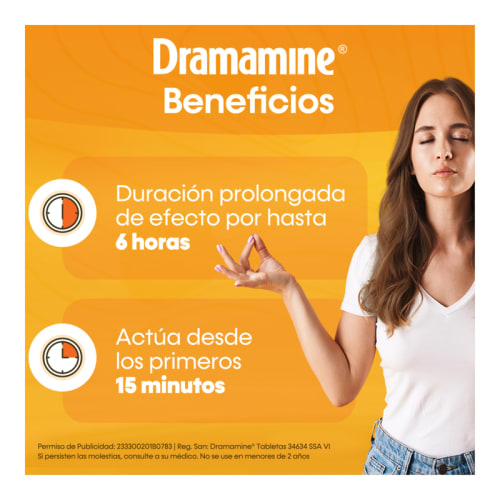 Comprar Dramamine 50 Mg Con 24 Tabletas