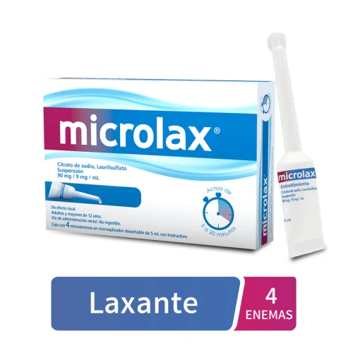 Comprar Microlax 90/9 Mg Suspensión Con 4 Microenemas