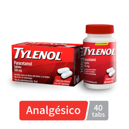 Comprar Tylenol 500 Mg Con 40 Tabletas