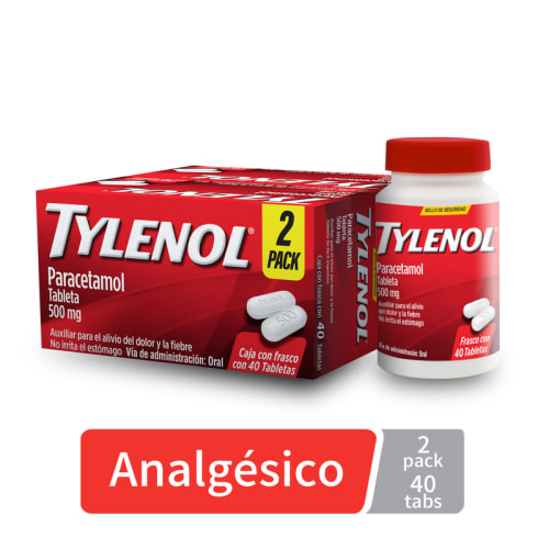 Comprar Tylenol 500 Mg Con 40 Tabletas Pack 2