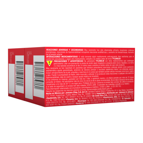 Tylenol 500 Mg Con 40 Tabletas Pack 2