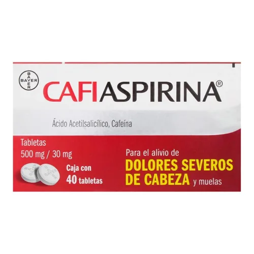 Comprar Cafiaspirina 500/30 Mg Con 40 Tabletas