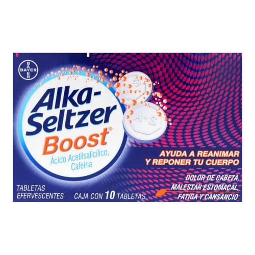 Comprar Alka Seltzer Boost 500/65 Mg Con 10 Tabletas Efervescentes