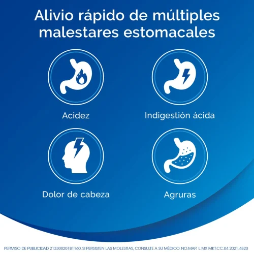 Alka Seltzer Boost 500/65 Mg Con 10 Tabletas Efervescentes