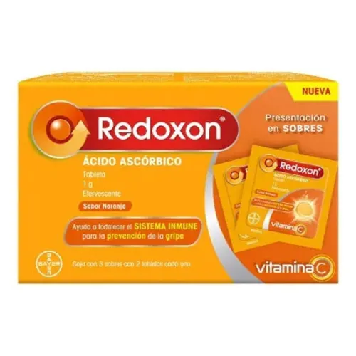 Redoxon con 3 Sobres Efervescentes Sabor Naranja de 1 g