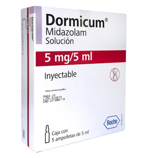 Comprar Dormicum Midazolam 5 Mg Con 5 SoluciÓN Inyectable