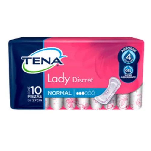 Comprar Tena Lady Discret Normal Protectores De Uso Diario 10 Piezas Bolsa