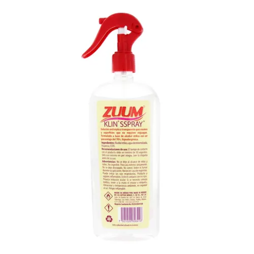 Comprar Zuum Klin Sspray Solución Antibacterial Multiusos Con 480 Ml