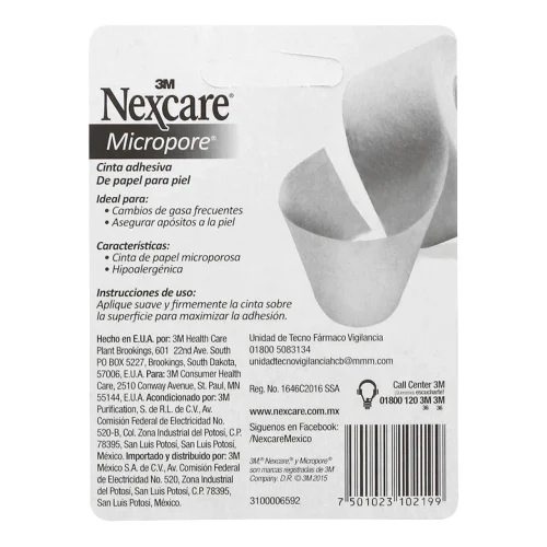 Nexcare Micropore Piel 3M 2.5Cmx5m X Unidad— Farmacorp