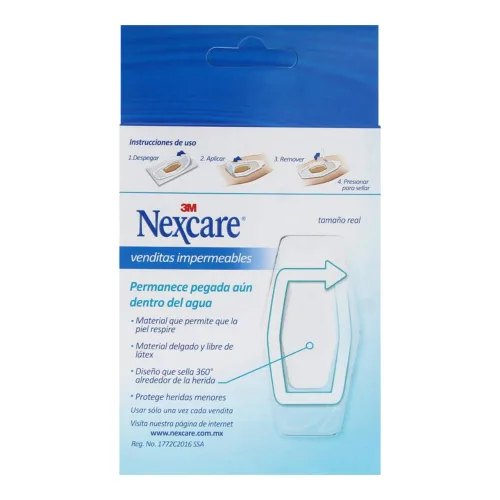 Nexcare Bandas Adhesivas Impermeables Para Codo Y Rodillas 15 Piezas