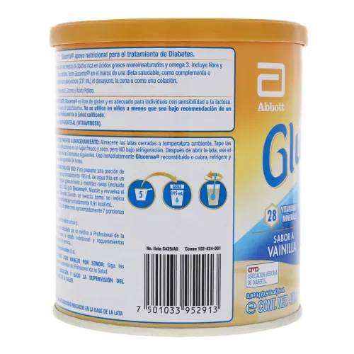 Glucerna Vainilla Fórmula Nutricional en Polvo de 400 g