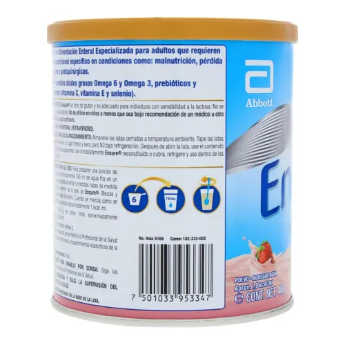 Comprar Ensure Fórmula Para Alimentación Especializada Polvo Sabor Fresa 400 G