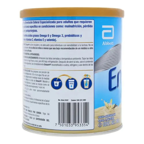 Comprar Ensure Vainilla Suplemento Alimenticio Polvo 400 G