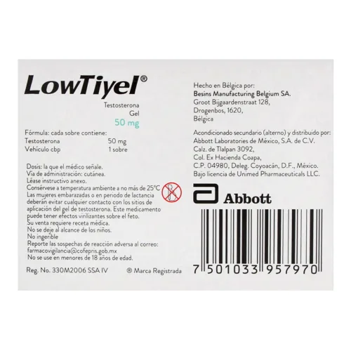 Lowtiyel 50 Mg Con 14 Sobres Gel