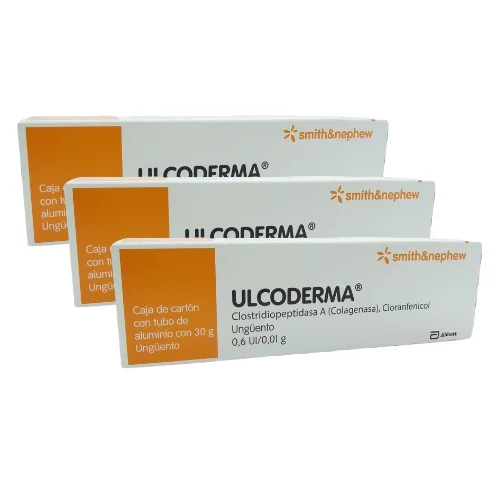 Comprar Ulcoderma colagenasa, cloranfenicol 60 ui/0.01 g con 30 g de ungüento pack 3x2