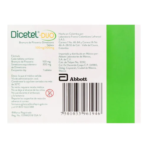 Dicetel 100/300 Mg Con 36 Tabletas
