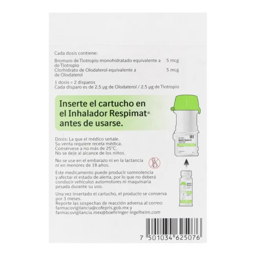 Spiolto Respimat 0.226/0.226 Mg Solución Para Inhalación Con 30 Dosis