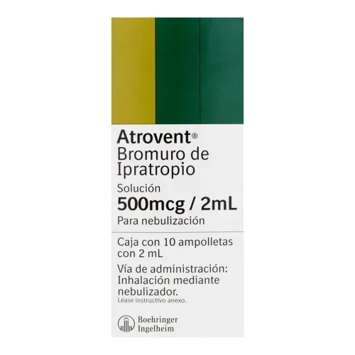 Atrovent 500 Mcg Solución Para Nebulización Con 10 Ampolletas