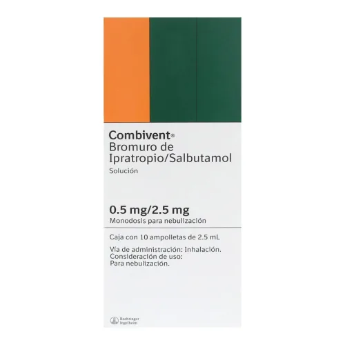 Comprar Combivent 0.5/2.5 Mg SoluciÓN Para NebulizaciÓN Con 10 Ampolletas