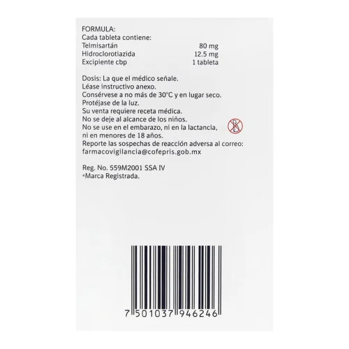 Comprar Micardis Plus 80/12.5 Mg Con 28 Tabletas