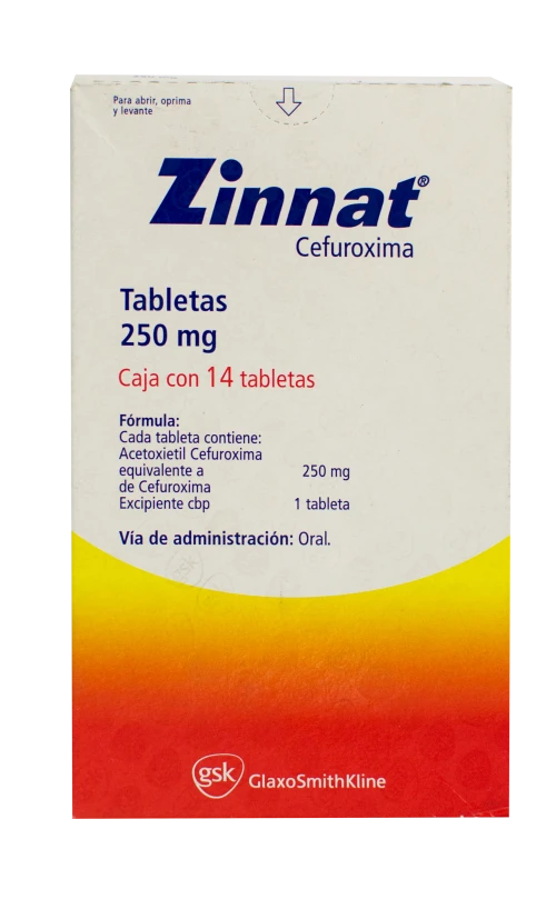 Comprar Zinnat 250 Mg Con 14 Tabletas