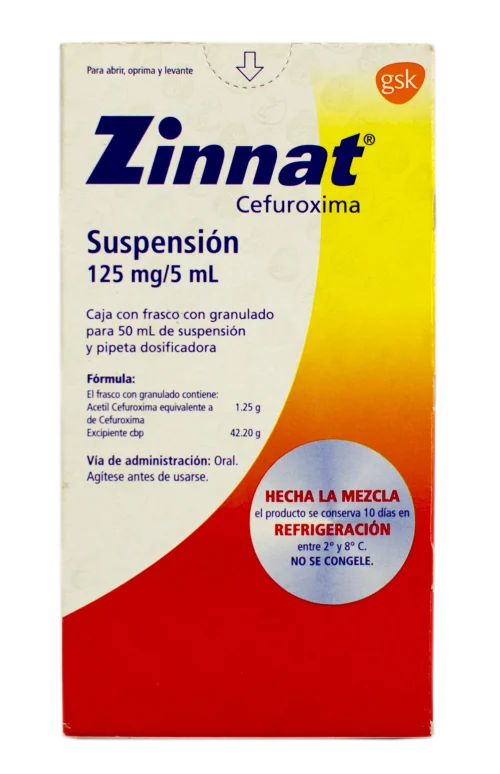 Comprar Zinnat 125 Mg Granulado Para 50 Ml De Suspensión