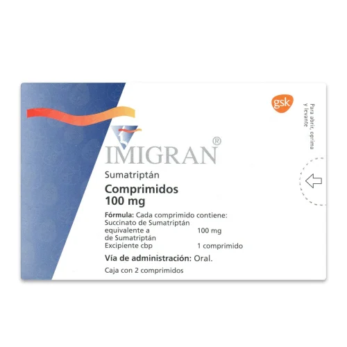 Comprar Imigran 100 Mg Con 2 Tabletas