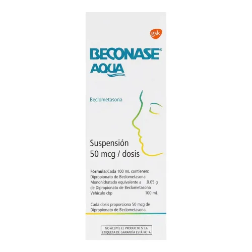 Beconase Aqua 0.05 G Suspensión Nasal Spray 22 Ml