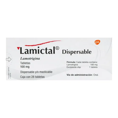 Lamictal 100 Mg Con 28 Tabletas Sabor Grosella