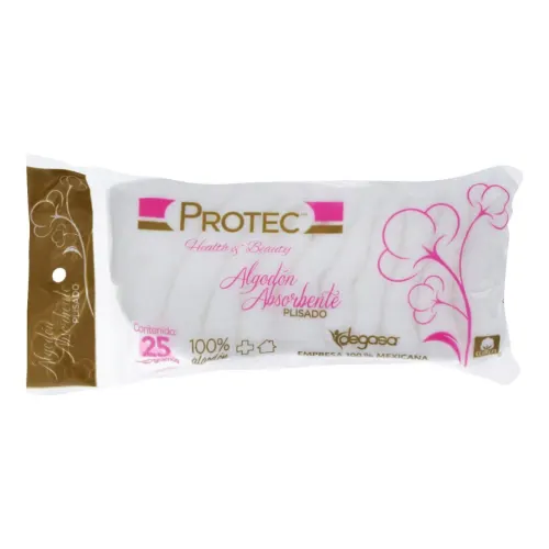 Comprar Protec Algodón Absorbente Plisado Con 25 G