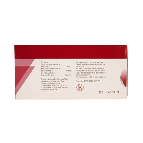 Naxzalla 10/20 Mg Con 30 Tabletas