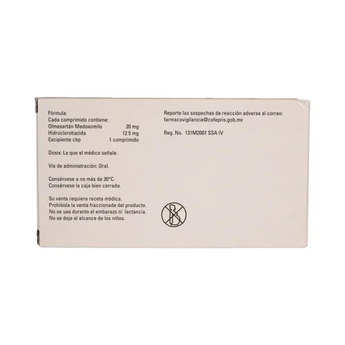 Almetec-Co 20/12.5 Mg Con 28 Comprimidos